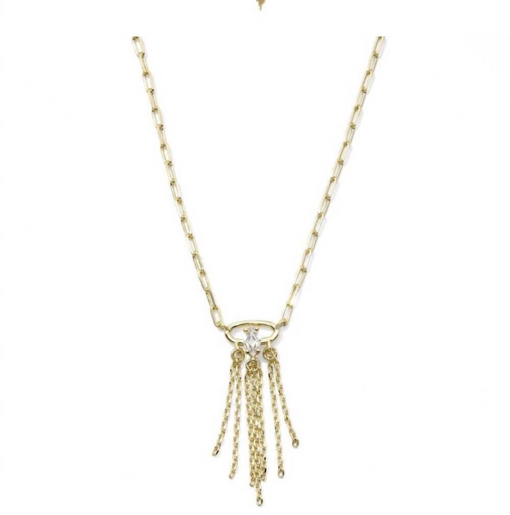 NEW KENDRA SCOTT meridith y chain necklace in gold